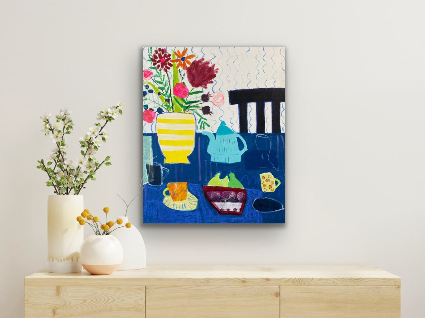 Afternoon Tea Yellow Vase / Art for Sale / Canadian Wall Art