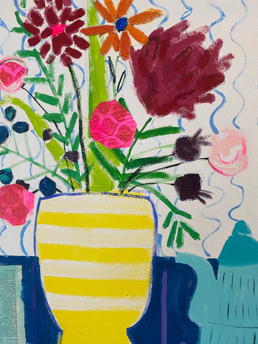 Afternoon Tea Yellow Vase / Art for Sale / Canadian Wall Art