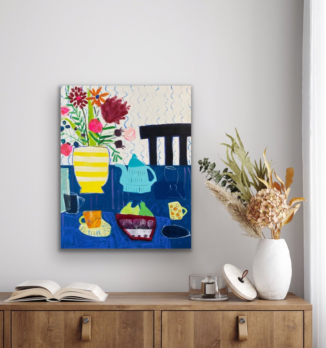 Afternoon Tea Yellow Vase / Art for Sale / Canadian Wall Art