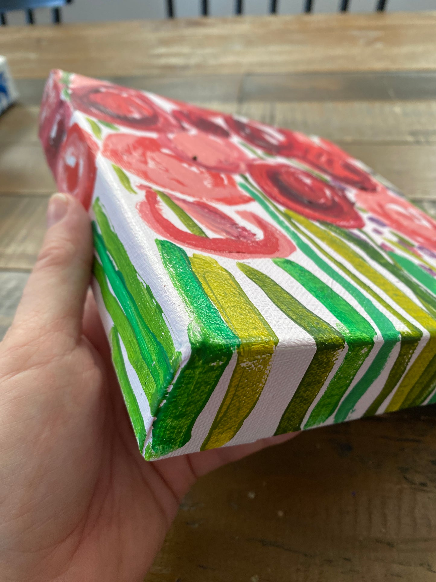 Fresh Blooms 2 / Original Fine Art on Canvas / Abstract Flowers