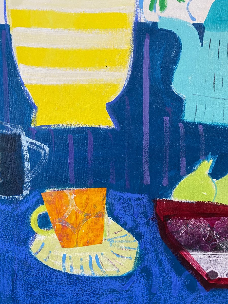 Afternoon Tea Yellow Vase / Art for Sale / Canadian Wall Art