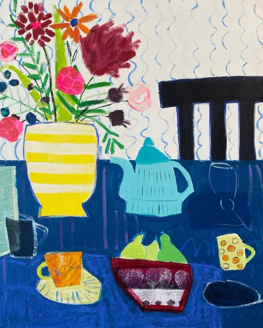 Afternoon Tea Yellow Vase / Art for Sale / Canadian Wall Art