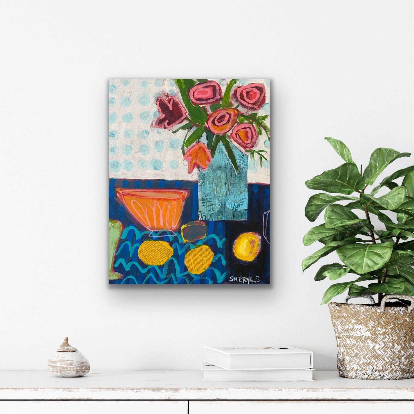 Lemons and Roses / Art for Sale Online / Wall Art / Still Life