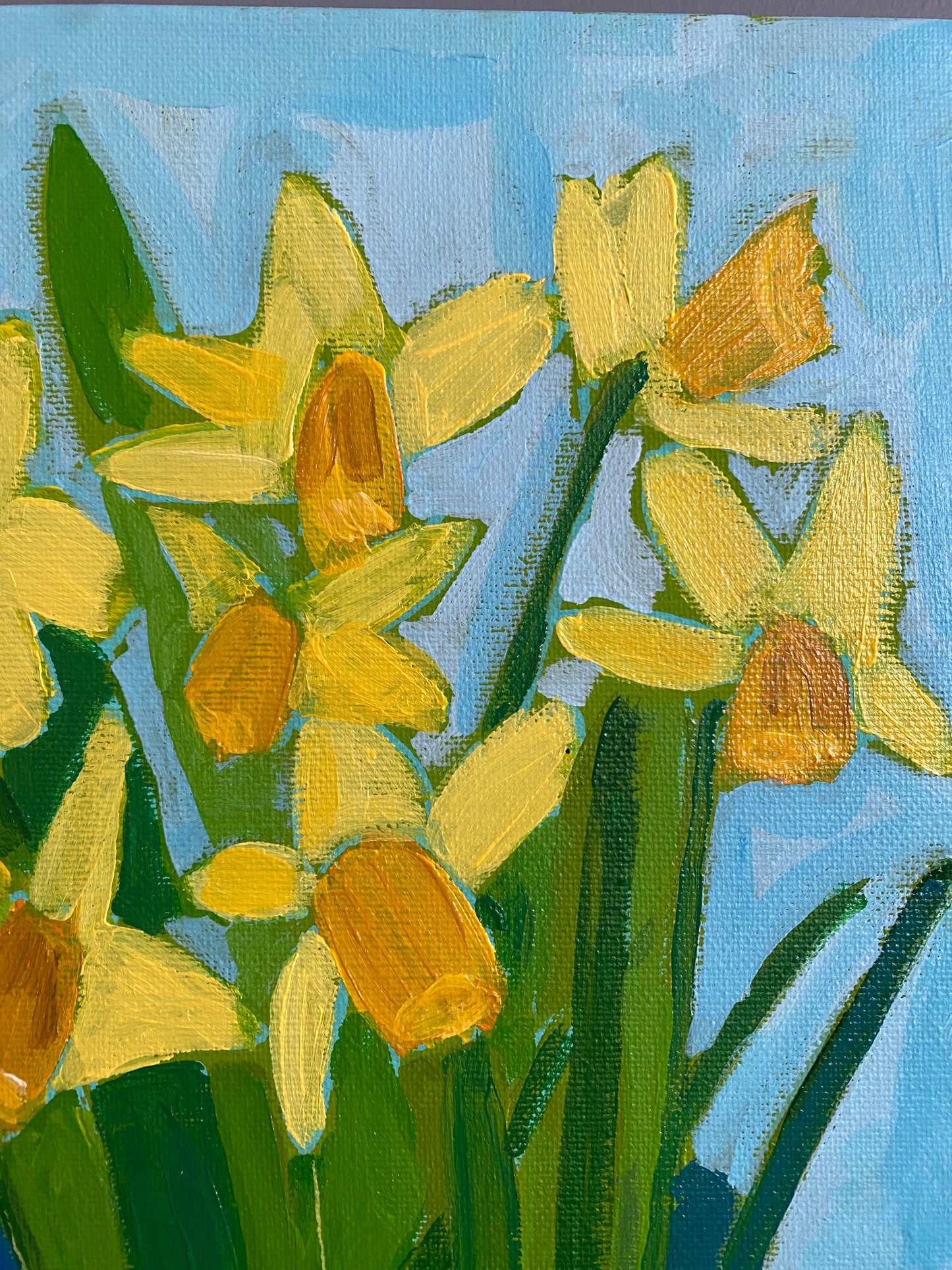 Original Wall Art / Spring Daffodils / Botanical Wall